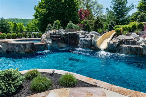 NJ Custom Designed Swimming Pool Slides and Water Features for Residential NJ Properties — K & C ...