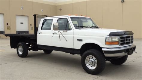 WWW.DIESEL-DEALS.COM 1997 FORD F350 CREW CAB 4X4 FLATBED 161K 7.3 POWERSTROKE DIESEL - YouTube