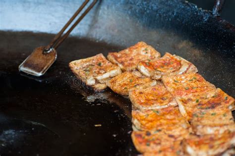 Stinky Fried Tofu at a Hong Kong Street Food Stall Stock Image - Image ...