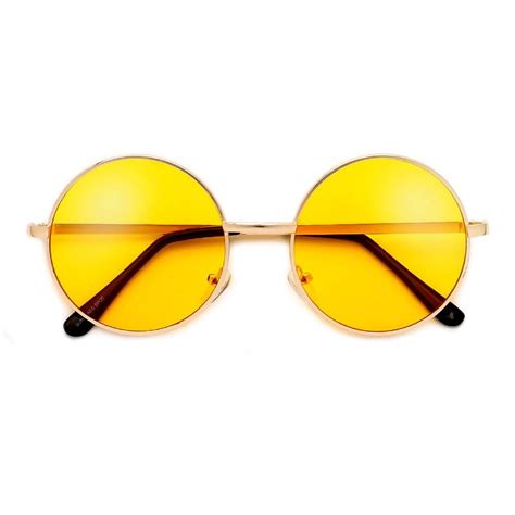 Round 51mm Yellow Tint Boho Sunnies | Metal sunglasses, Fashion eye glasses, Retro aviator ...