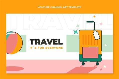 Free Vector | Flat design travel youtube channel art