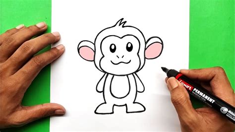 How to draw a monkey step-by-step tutorial | easy draw monkey for beginners - YouTube