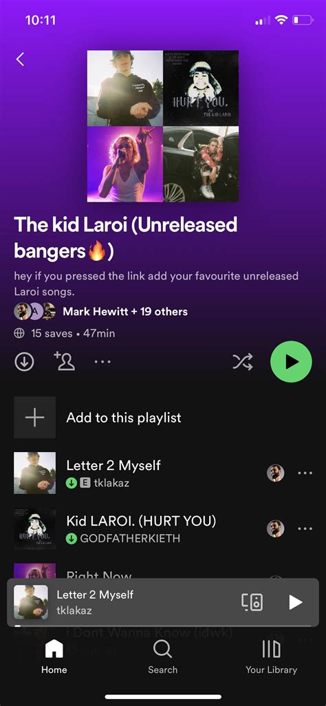 Add songs to Kid Laroi Unreleased spotify playlist 🔥 : r/TheKidLAROI