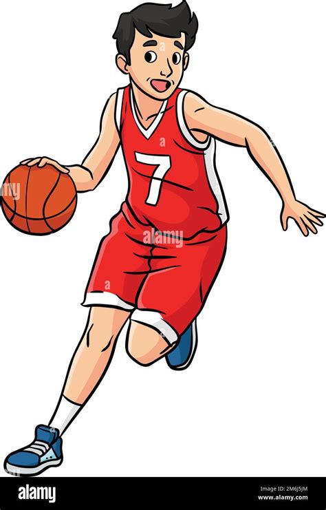 Basketball Sports Cartoon Colored Clipart Stock Vector Image & Art - Alamy