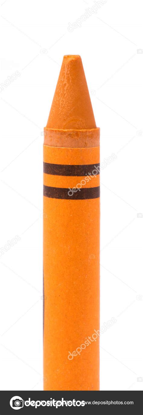 Orange Crayon Isolated White Background Stock Photo by ©Cloud7Days 346263074