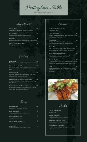 Elegant Fine Dining Menu Templates - MustHaveMenus