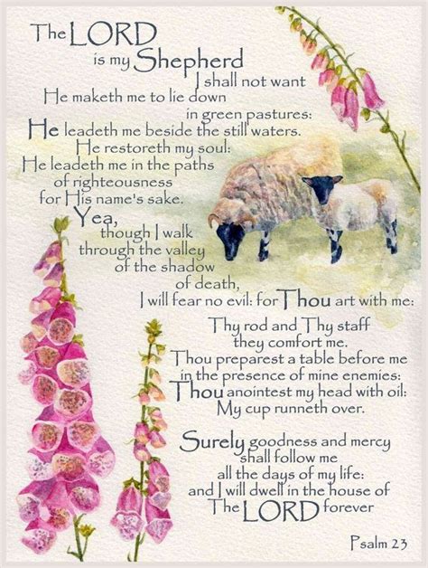 The Lord Is My Shepherd Prayer Printable