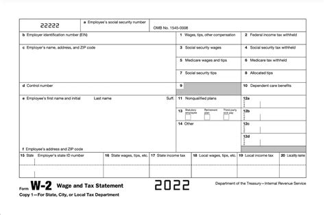 Form W 2 2023 - Printable Forms Free Online