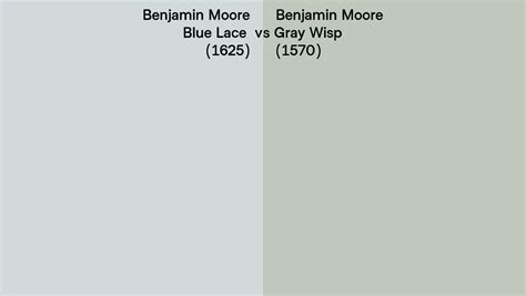 Benjamin Moore Blue Lace vs Gray Wisp side by side comparison