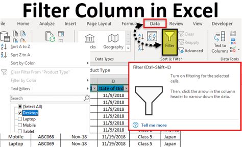 Filter Column in Excel (Example) | How To Filter a Column in Excel?