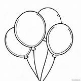 Party Balloons Coloring Page 39903 31558 sketch template