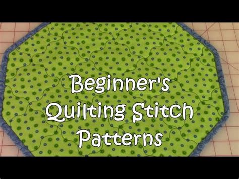 Beginner's Quilting Stitch Patterns - YouTube