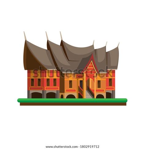 Rumah Gadang es una casa para: vector de stock (libre de regalías) 1802919712 | Shutterstock