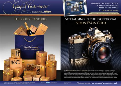 Nikon FM in Gold - Preview of Amateur Photographer Magazine Advert