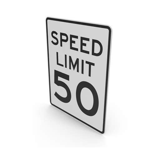 Speed Limit 50 Sign PNG Images & PSDs for Download | PixelSquid - S12043303C