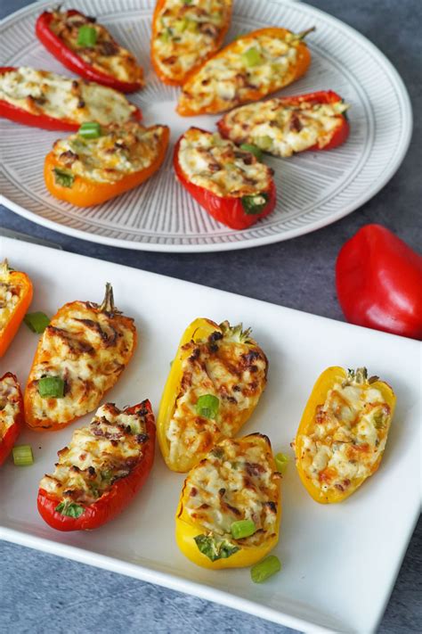 Air Fryer Cream Cheese Stuffed Peppers - Air Fry Anytime