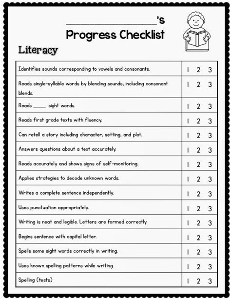 Primary Chalkboard: Conference Form and Rubrics for the Primary Grades