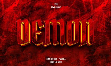 Premium PSD | Demon Text Effect