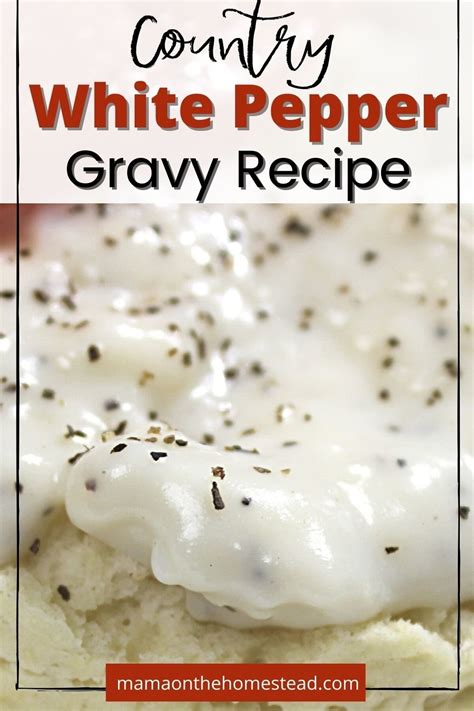 White Pepper Gravy Recipe - Mama on the Homestead