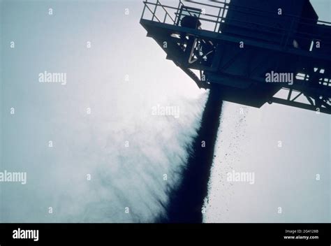 Coal falling from conveyor belt. #480-9 Stock Photo - Alamy