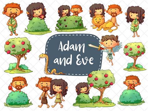 Adam and Eve Clip Art Bible Story Clipart Biblical Clip Art - Etsy Canada