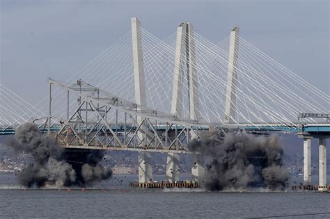 Watch: Demolition of Tappan Zee Bridge span using explosives