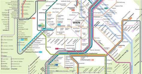 Plan et carte du train urbain (s bahn) de Vienne : stations et lignes