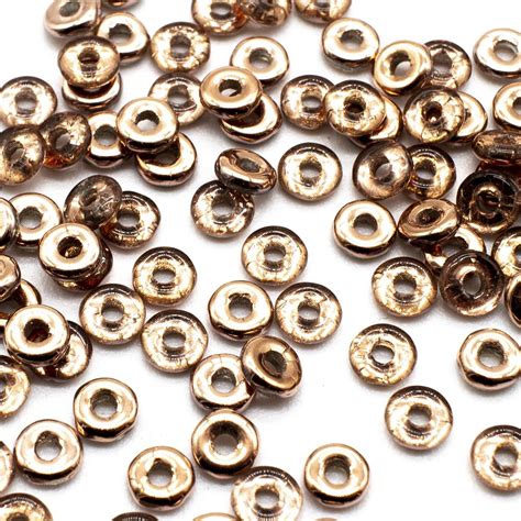 Czech O-Ring 4mm 5g 180pcs - Apollo Gold | Craft, hobby & jewellery supplies | Totally Beads