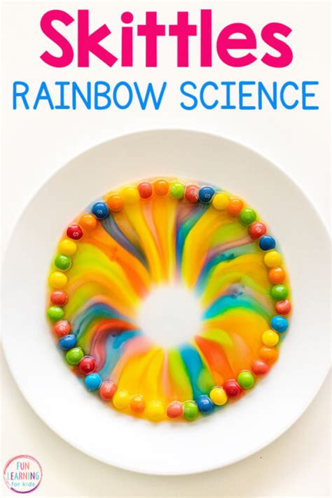 rainbow science experiment for kids