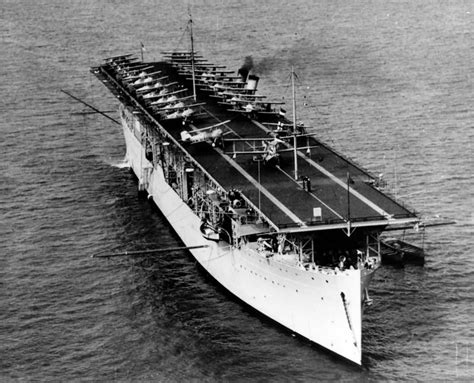 Bow view of aircraft carrier USS Langley (CV-1) | World War Photos