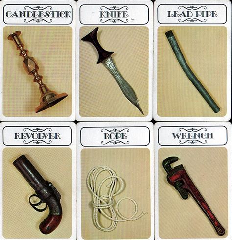 Clue Weapons by JDWinkerman on DeviantArt