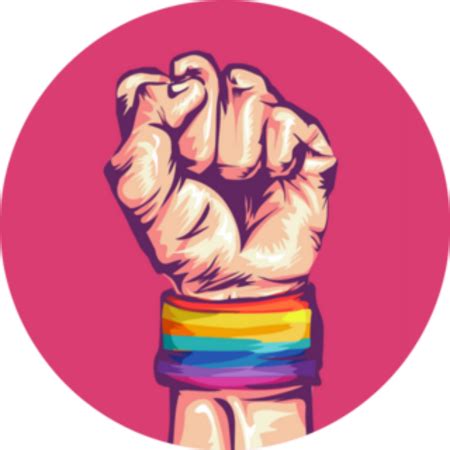 Illustration Of A Fist Wearing A Rainbow Wristband Pride Sticker