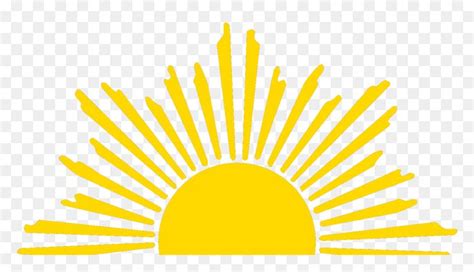 Transparent Sun Graphic Png - Rising Sun Half Sun Clipart