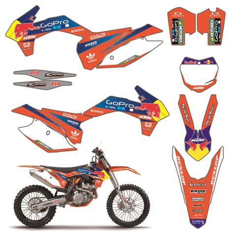 Automotive Custom Graphics for KTM SX XC SXF 125 250 450-2013-2015 STORM style full kit money ...