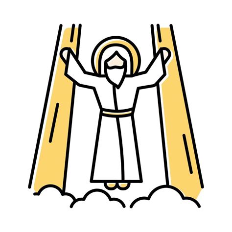 Ascension of Jesus Christ color icon 3441827 Vector Art at Vecteezy