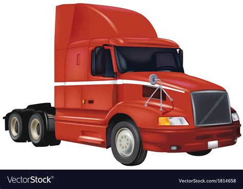 Red truck Royalty Free Vector Image - VectorStock