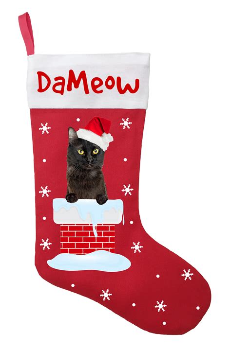 Bombay Cat Christmas Stocking Black Cat Christmas Stocking | Etsy