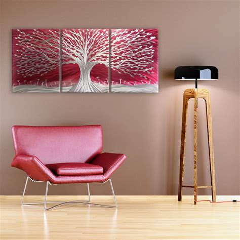 Red Modern Metal Wall Art Tree Contemporary Metal Wall Art - Etsy