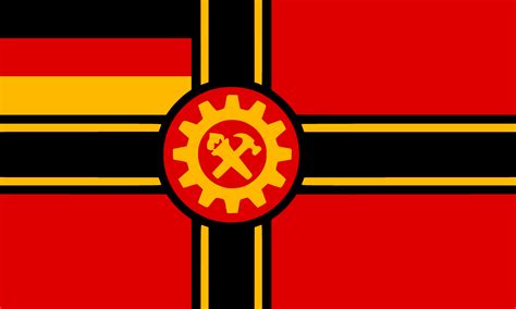 The flag of the German Red Army, which fought alongside the International in the Second ...