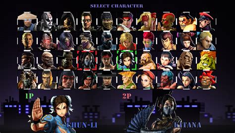 Mortal Kombat VS Street Fighter - My Roster by DENDEROTTO on DeviantArt