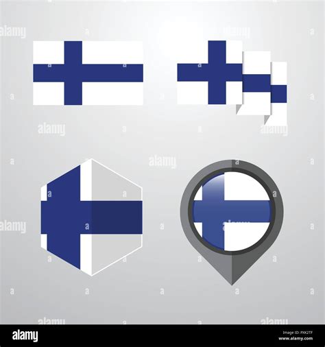 Finland flag design set vector Stock Vector Image & Art - Alamy