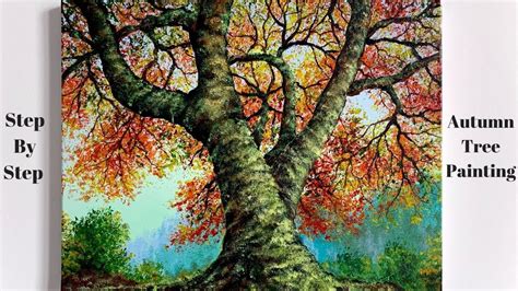 Autumn Tree STEP by STEP Acrylic Painting (ColorByFeliks) - YouTube