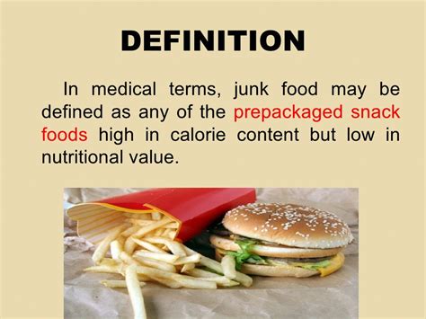 junkfood PUBLIC HEALTH ASPECTS