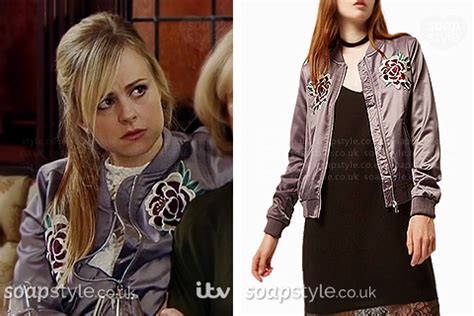 Sarah Platt Purple Jacket Coronation Street - Where From? Found | Soap Style