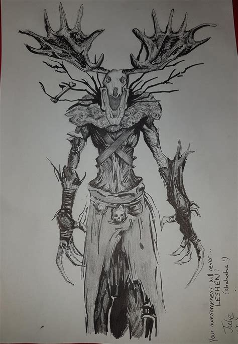 Friend did this awesome Leshen drawing #TheWitcher3 #PS4 #WILDHUNT # ...