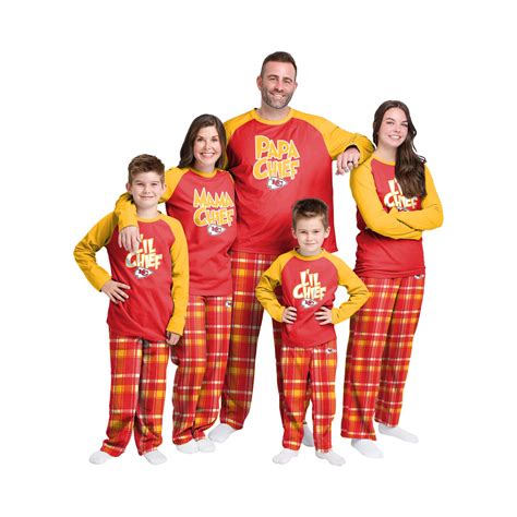 Kansas City Chiefs NFL Plaid Family Holiday Pajamas