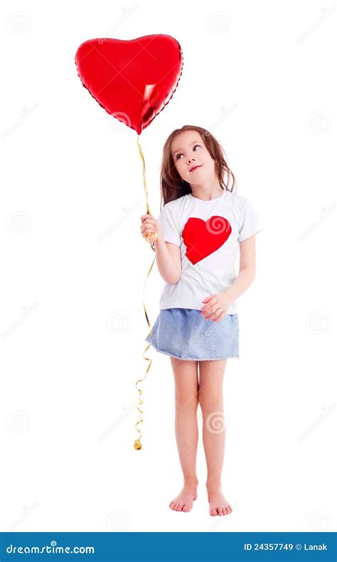 Girl with a balloon stock image. Image of girl, festive - 24357749