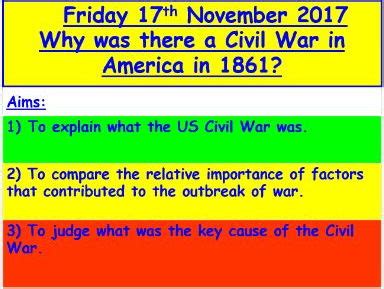 The Causes of the American Civil War | Teaching Resources