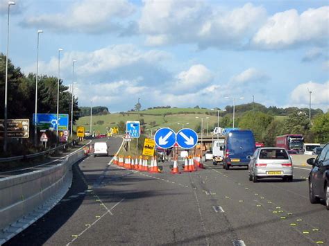 Roadworks M5 North Junction 4 © Roy Hughes :: Geograph Britain and Ireland