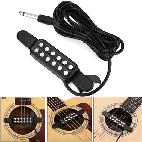 Acoustic Guitar Soundhole Pickup Transducer 12 Hole Pickup 1/4" Connector N1R9 | eBay